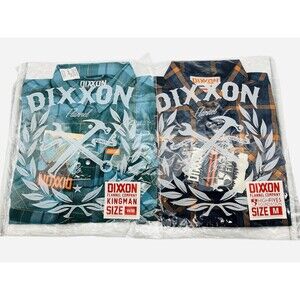 Lot (2) Dixxon Flannel Women's Medium Kingman and High Fives Blue/Orange